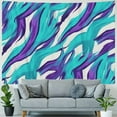 thumbnail image 4 of BCIIG Pattern Blue Purple Tapestry Wall Hanging Unique Style Graphic Tapestries Home Wall Decor Art for Living Room Bedroom Apartment Farmhouse Dorm 40x30inch, 4 of 6