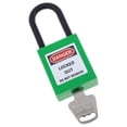 thumbnail image 2 of relayinert Safety Security Lockout Padlock Keyed Alike 38mm Green Nylon Shackle Style A 1Set, 2 of 6