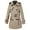 Beige, variant on Little Girls Classic Beige Hooded Double Breasted Trench Coat 4/5