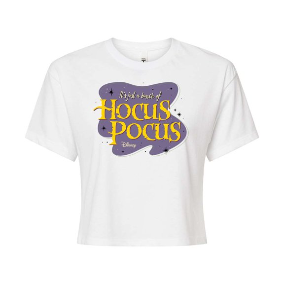 Just A Bunch Of Hocus Pocus - Juniors Cropped Cotton Blend T-Shirt