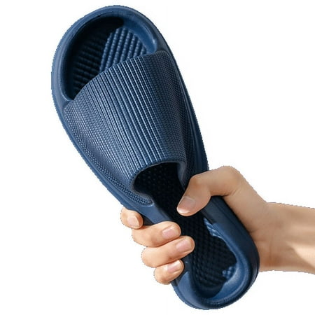 

ONTNO Cloud Slippers for Men and Women Quiet Non-Slip Spa Anti-Odor Soft Bottom Unisex Lightweight Dark Blue