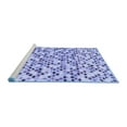 thumbnail image 2 of Ahgly Company Machine Washable Indoor Square Abstract Blue Contemporary Area Rugs, 3' Square, 2 of 4