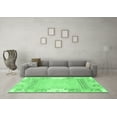 thumbnail image 3 of Ahgly Company Indoor Square Abstract Emerald Green Modern Area Rugs, 3' Square, 3 of 4