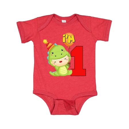 

Inktastic 1st Birthday Cute Dinosaur Gift Baby Boy or Baby Girl Bodysuit