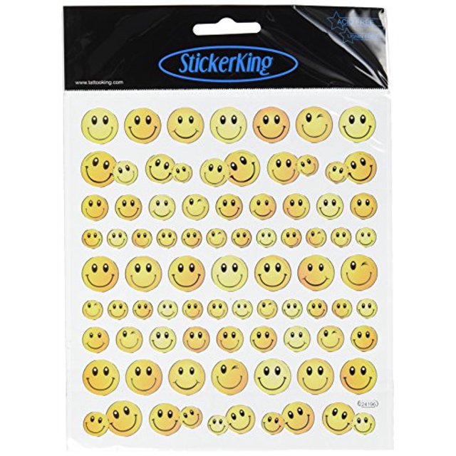 Tattoo King Pegatinas multicolores: ¡Sonrisas suceden! Tattoo King SK129MC-4226