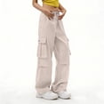 thumbnail image 7 of RYDCOT Women's Hiking Pants Quick Dry Lightweight Cargo Pants Water Resistant Multi Pockets Golf Travel Work Camping Khaki, 7 of 7