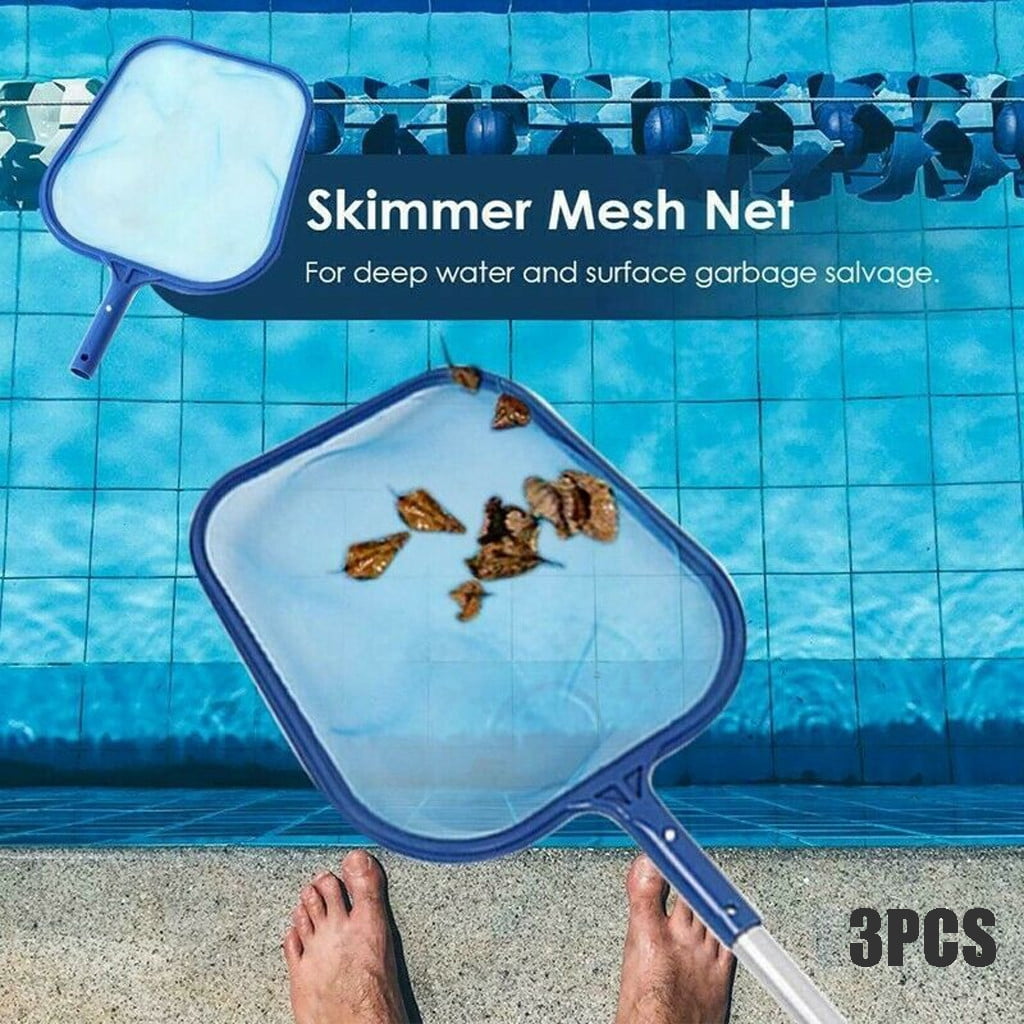 Swimming Pool Leaf Skimmer Rake Net Hot Tub Spa Pond Cleaning Leaves Mesh Tool 