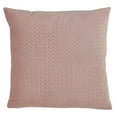 thumbnail image 2 of Fennco Styles Pinsonic Velvet Decorative Throw Pillow 18" W x 18" L - Blush Square Cushion for Home, Couch, Bedroom, Living Room and Office Décor, 2 of 4