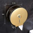 thumbnail image 3 of Wall Hung Toilet Paper Holder Brass Toilet Roll Holder, Brushed Bronze Zekai, 3 of 5