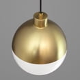 thumbnail image 2 of Progress Lighting Globe Collection 1-Light Pendant, Steel, Brushed Bronze, Opal Glass Shade, 2 of 10