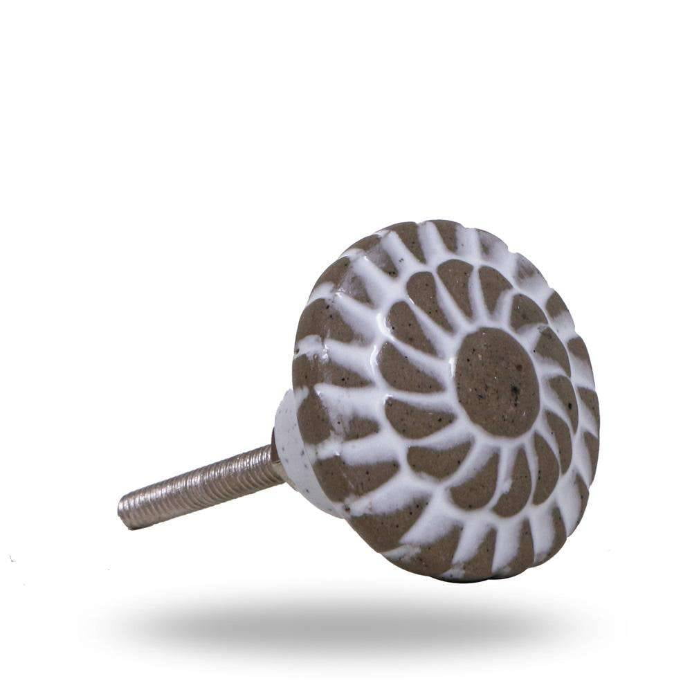 Set of Six Ceramic Decade cabinet Knobs