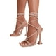 thumbnail image 3 of Correas cruzadas de verano Estilo romano Hollow Sexy Sandalias de tacón alto Mujer Wmkox8yii  shjk4540, 3 of 4