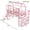 Pink, variant on Full Size Adjustable Bed Base, Twin House Loft bed with Slide and Stairs, Metal Playhouse Bed with Storage Shelves, House-shaped Roof and Noise-free Design, Pink, Pink Bed Frames,Platform Bed Frames