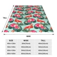 thumbnail image 3 of Pofeuu Palm Leaves Flamingo Print Ultra-Soft Micro Fleece Blanket,for Bed Or Sofa,All Season Throw Blankets Flannel Blanket-60"x50", 3 of 7