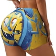 thumbnail image 2 of Kdxio Funny Alarm Clock Illustration Print Workout Shorts for Women Seamless Soft Smooth Gym Yoga Scrunch Active Shorts, 2 of 5