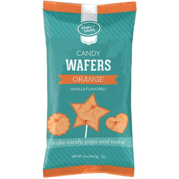 Make'n Mold Vanilla-Flavored Melting Candy Wafers Orange, 12 Ounce