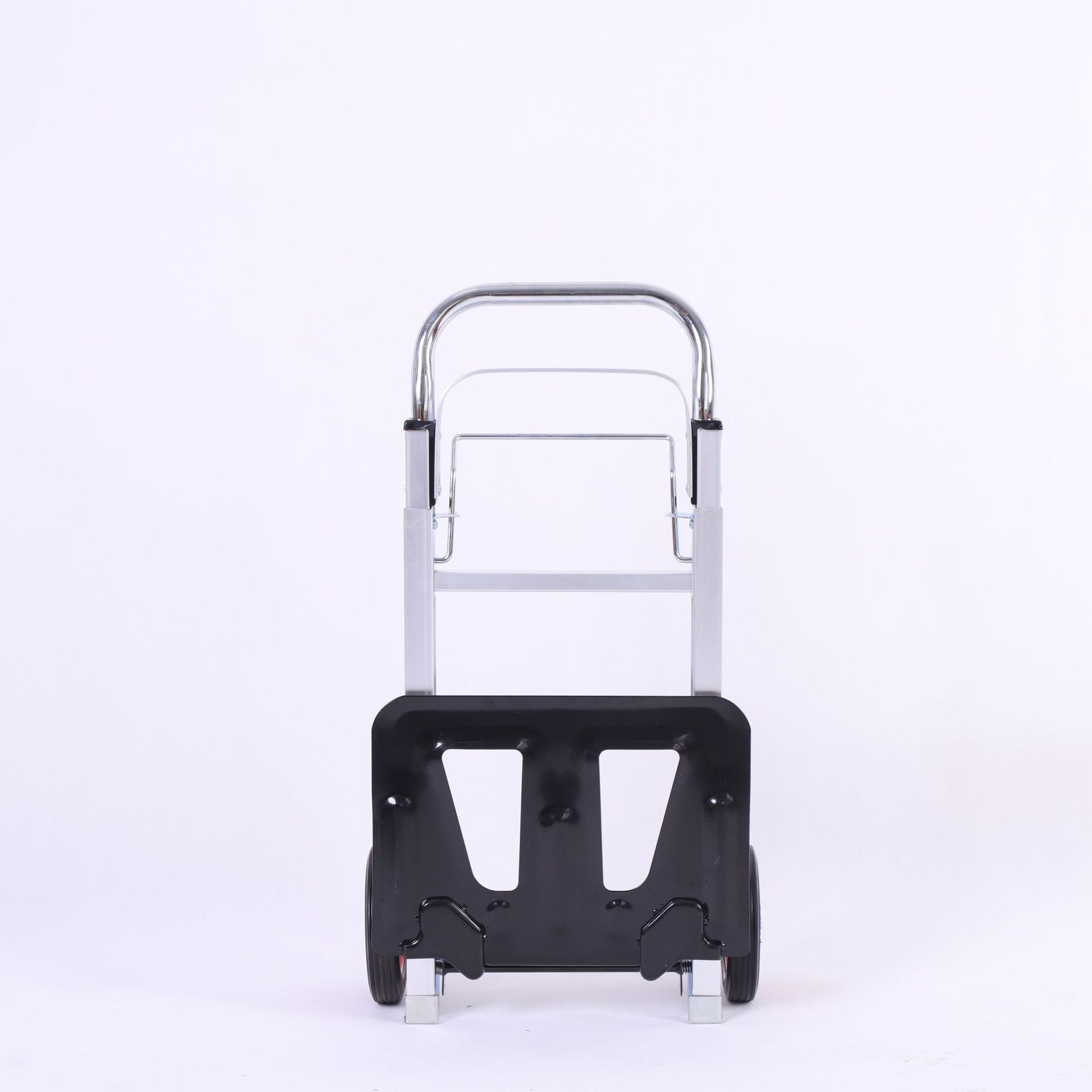Small Heavy-Duty Moving Dolly for Furniture with Foldable Design & Adjustable Handle 9020-Style, Compact Storage | Metal Frame & Rubber Wheels Black