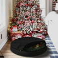 thumbnail image 6 of COVERS&ALL Christmas Wreath Storage Bag 12 Oz with Carrying Handle & Dual Zipper - 100% Water Resistant Durable Material Storage Bag - Holiday Xmas Tear Resistant Bag (30" Dia x 7" H, Black), 6 of 7