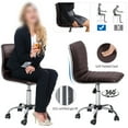 thumbnail image 6 of Alden Design Task Chair with Swivel & Adjustable Height, 265 lb. Capacity, Brown, 6 of 8