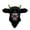 Black, variant on Halloween Cow Mask with Moving Jaw,Realistic Bull Mask Prop,Mouth Movable Bull Mask,Furry Plush Fursuit Cattle Head Mask Costume