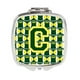Carolines Treasures CJ1075-CSCM Lettre C Miroir Compact de Football Vert et Jaune – image 1 sur 1