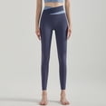 thumbnail image 4 of Pantalones de yoga cruzados de cintura alta para mujer, pantalones deportivos de secado rápido para adelgazar, levantamiento de caderas y abdominales, para fitness y otoño, 4 of 6