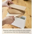 thumbnail image 4 of Yamazaki Home Coffee Filter Case - Size 04, White, Steel + Wood,  #4 Coffee Filters, Lid, No Assembly, 4 of 7