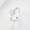 thumbnail image 5 of solitaire jewels 1.7CT Oval Moissanite Twisted Shank Engagement Ring For Women, 18K White Gold, 5 of 7