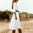 thumbnail image 7 of Guieoi Womens Dresses Summer 2026 Fall Round-Neck Maxi Dress White M, 7 of 7