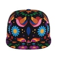 thumbnail image 2 of Fotbe Colorful Floral2 Flat Bill Visor Cap Classic Snapback Hat Polyester Foam Trucker Hat Trucker Cap Adjustable Baseball Cap, 2 of 9