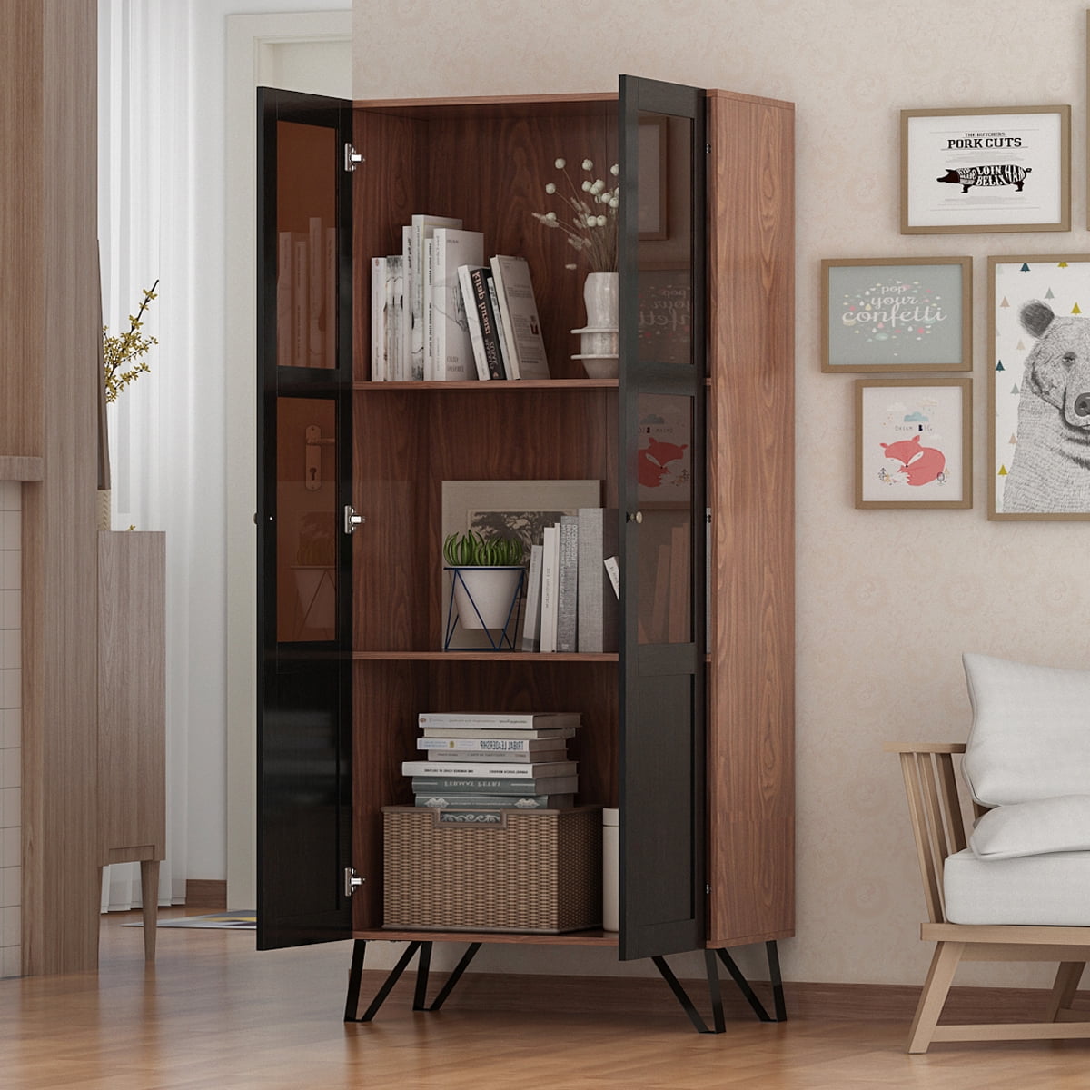 Bookcase storage cabinet online