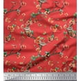 thumbnail image 1 of Soimoi Georgette Viscose Fabric Snake,Leaves & Blossom Floral Print Fabric by the Yard 42 Inch Wide, 1 of 1