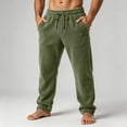 thumbnail image 4 of MexChoioe Thermal Fleece Pants Mens Jogger Drawstring Waist Adjustable Cuff Winter Street Trousers, 4 of 6