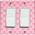 thumbnail image 1 of Metal Light Switch Plate Cover Japanese Sea Wave Pattern Pink Wallpaper WAL021, 1 of 13