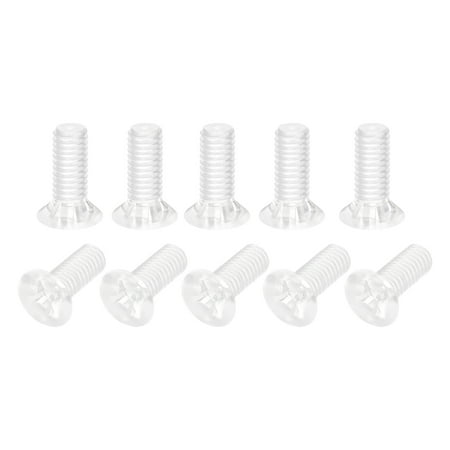 

Uxcell M6x16mm Plastic Phillips Machine Screws PC Flat Head Machine Bolts 25 Pack