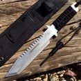thumbnail image 1 of 11" Silver Full Tang Hunting Knife With Fire Starter & Sheath, 1 of 2