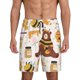 thumbnail image 1 of Fotbe Cute Bee Honey Jar Hive Bear Pantalones Cortos de Pijama para Hombre, Ropa de Dormir, Pantalones de Pijama Cortos para Hombre-Large, 1 of 6