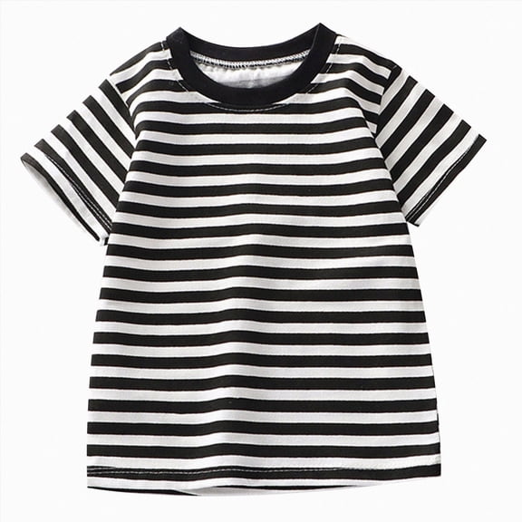 Splozh Girl Shirts 6 12 24 Months 3T 4T 5T 6T 7T Summer Basic Casual Daily Short Sleeve Shirts Shirts for Girls Spring Outfits,Black,5-6 Years
