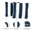thumbnail image 3 of Island Retreat All-Weather Outdoor Throw Pillow - Navy and White Stripe - Set of 2, 3 of 4