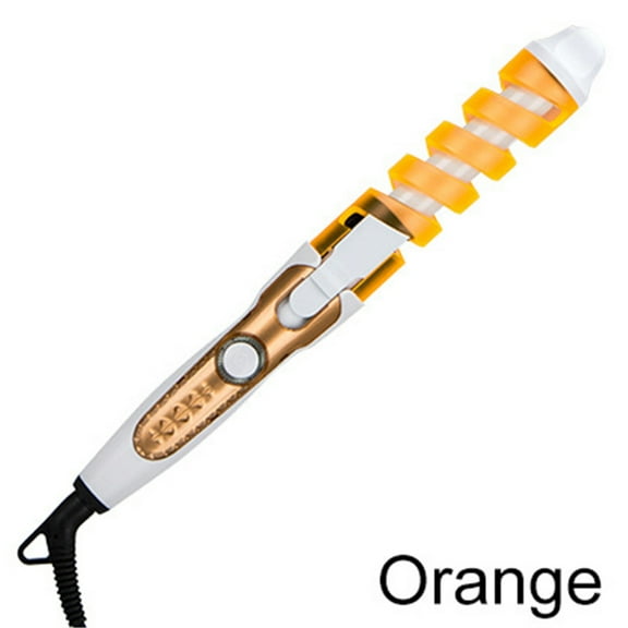 Hair Curler Wand Ceramic Curling Spiral Styler Portable Salon Tool for Straight & Curly Hairstyles