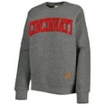 thumbnail image 2 of Women's Pressbox Heather Charcoal Cincinnati Bearcats Moose Quilted Pullover Sweatshirt, 2 of 4