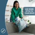 thumbnail image 4 of Americanflat 14"x14" Abstract Marble Design Throw Pillow with Premium Polyester - White and Blue, 4 of 8