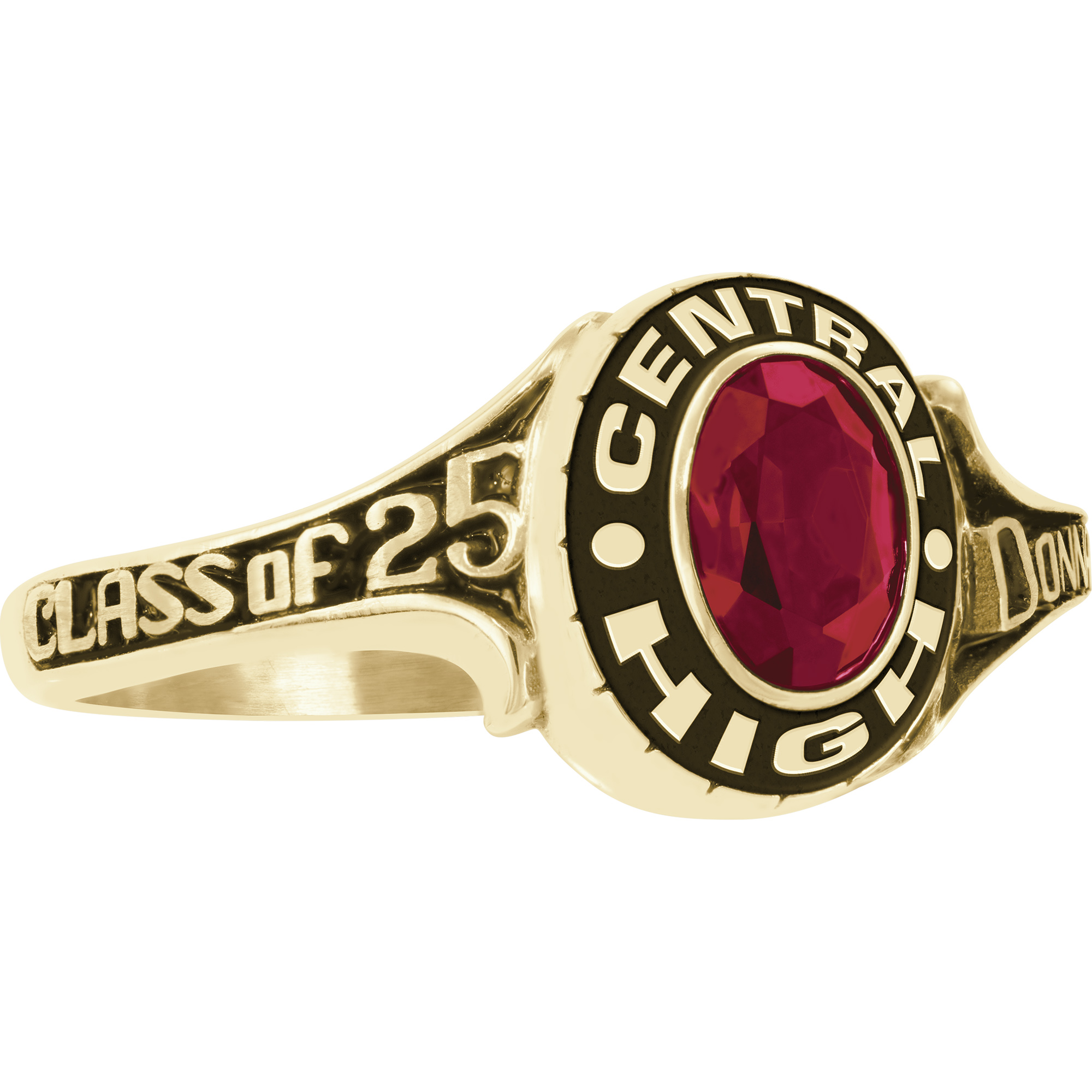 Personalized Women's Name Fashion Class Ring available in Valadium ...