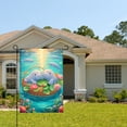 thumbnail image 2 of Amhnf Manatee Couple In Basket With Water Lilies Garden Flag For Home Outdoor Garden Yard Decor 12x18 inch, 2 of 5