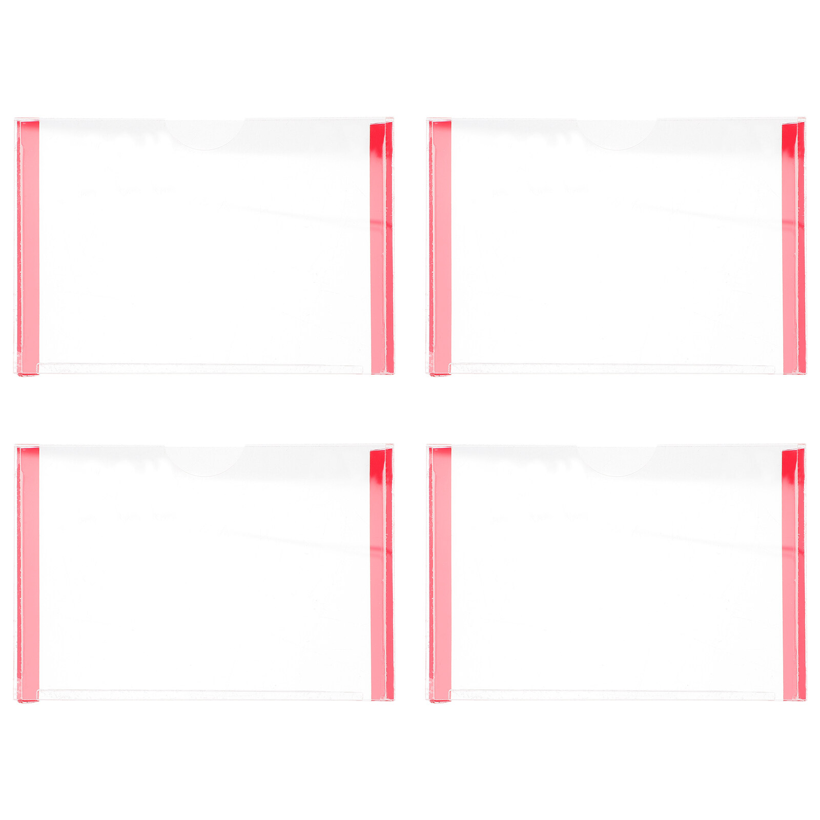 4 Pcs Door Sign Holders Acrylic Sign Holders Adhesive Office Door Sign