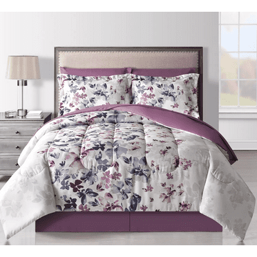 Lanwood Monica Queen Comforter Set with Shams, Purple