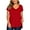 Red, variant on Womens Plus Size Tops Short Sleeve High Low Shirts(Red 5X)