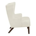 thumbnail image 4 of JERFIT Modern Wingback Accent Chair, Beige Chenille Upholstered Armchair with Solid Wood Legs for Living Room, Bedroom, Reading Nook, 4 of 10