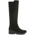 thumbnail image 2 of Bzees Womens Brandy  Faux Suede Pull On Knee-High Boots, 2 of 3