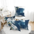 thumbnail image 2 of Pillow Covers 18x18 Inch Set of 4 Abstract Blue Grey Throw Pillow Covers Farmhouse Cushion Case Decor for Sofa Couch, 2 of 6